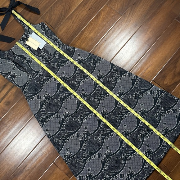 Antonio Melani x Jennifer Sumko Size‎ 4 Black Scroll Schwan Quilted Midi Dress - Picture 5 of 12